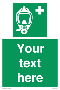 Custom sign safe condition Emergency escape breathing device